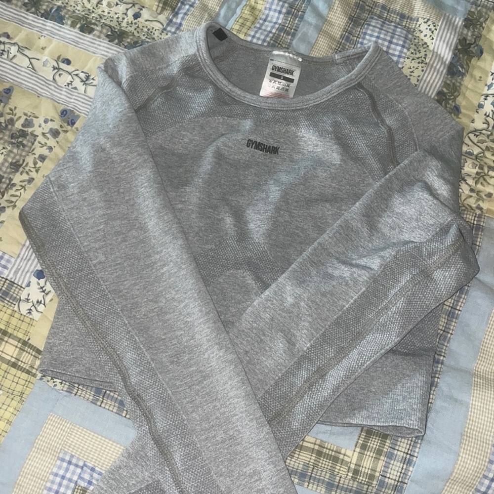 Gymshark gray long sleeve crop